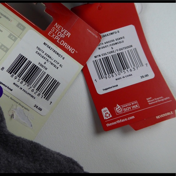 North Face Denali Gloves  Anders Reversible Beanie - Picture 5 of 8